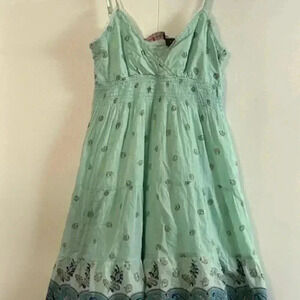 Teal and Aqua Boho Summer Dress Size M